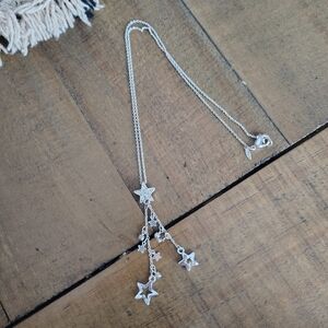 Triple Star Silver Necklace